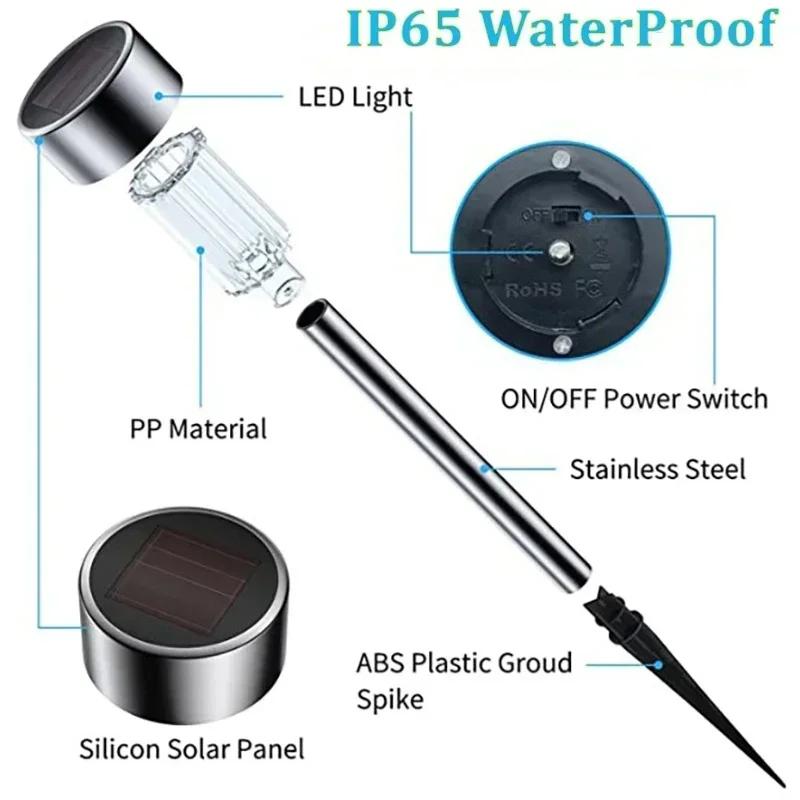 Solar Outdoor Lights Garden Lamp Solar Powered Waterproof Landscape Path Outdoor For Yard Lawn Patio Decorative