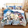 Pop Game Genshin Impact Duvet Cover Set UK Single Double Queen US Twin Full King Size Animal Bedclothes