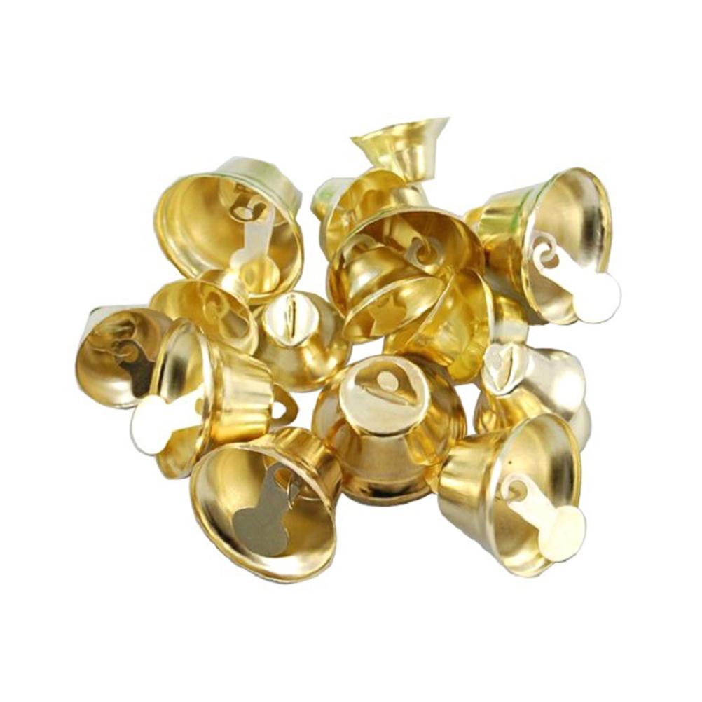 

100 Pcs Christmas Bells Gold Mini Bell Pendant DIY Wind Chime Accessories Party Decoration Pendant Festive Holiday Tree nament