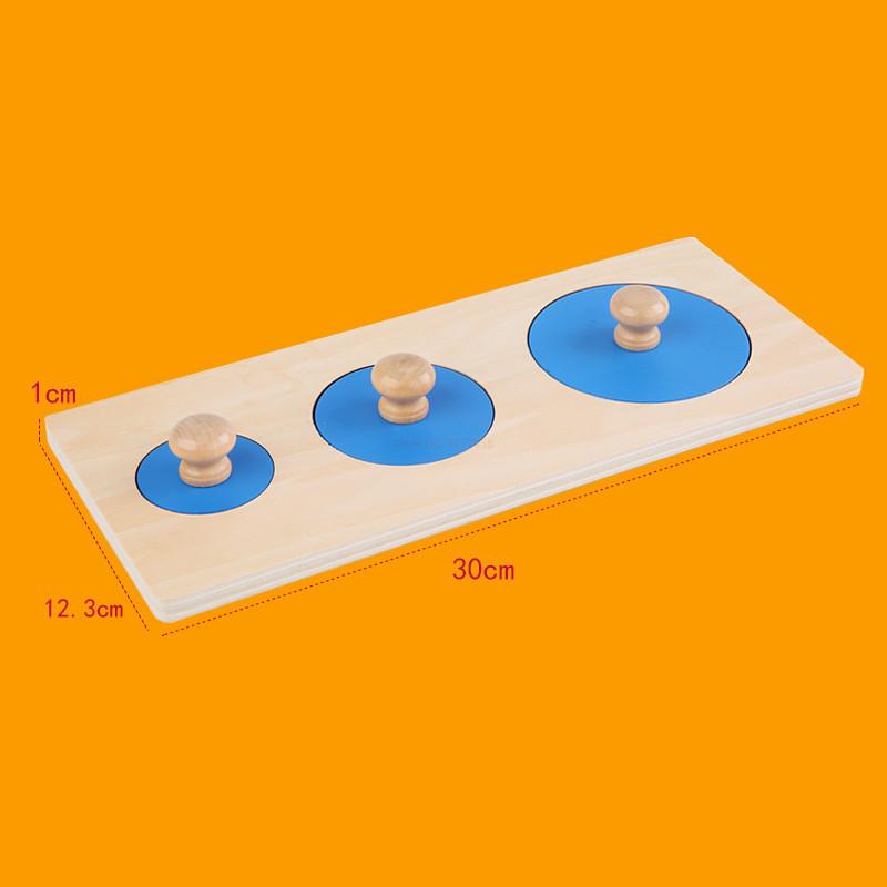 Montessori Wooden Shape Hand Grasping Board Toy Infant Childhood Education Teaching Aid Puzzle Montessori Geometric Figure Panel