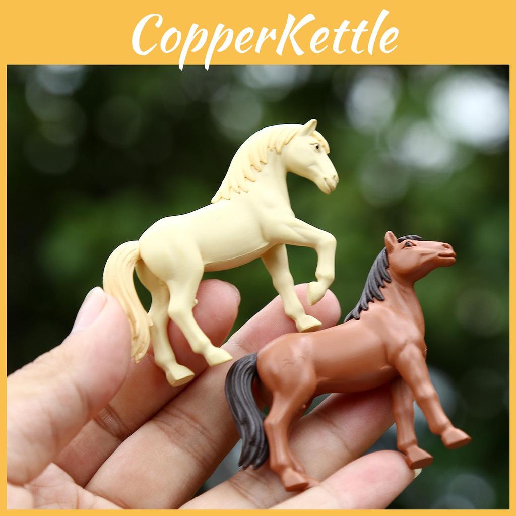 Pvc Horse Model Miniature Figure Set With Three Poses For Home Decor And Collectors
