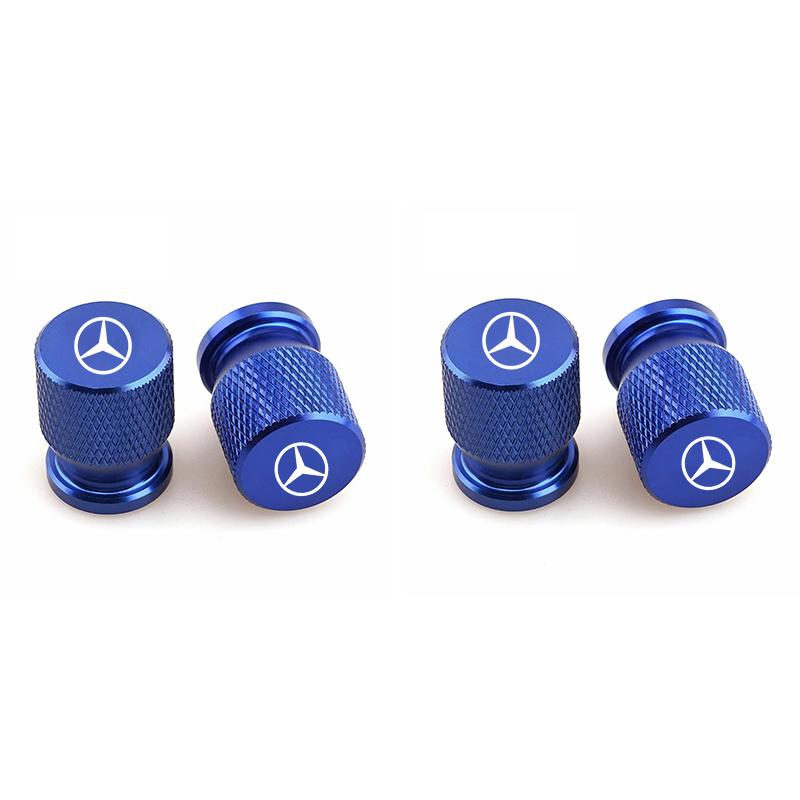 CRX1 4pcs Alloy Car Tire Valve Caps Protection Covers For Mercedes Benz A B C E S Class GLC GLE GLS W212 W213 W205 W206 C180L Sticker