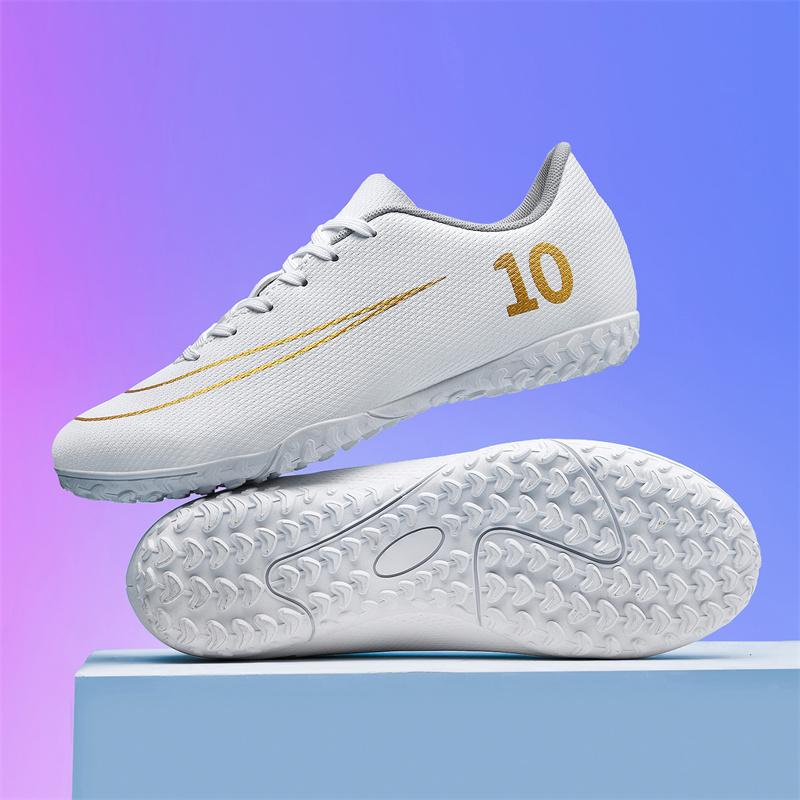

2025 Fashion New Men Soccer Cleats Football Boots Training Shoes FG Ultralight Soccer Shoes Outdoor Drop Shipping Non-Slip Long 35 белый