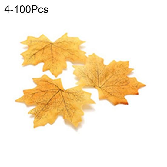 100 Pcs Fall Leaves Wedding Favor Autumn Maple Leaf Decorations Party