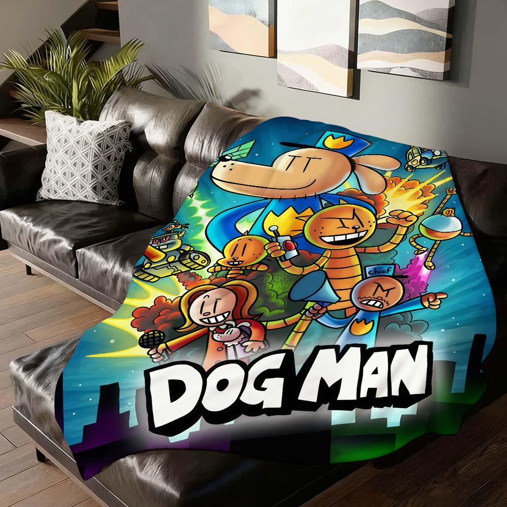 Cartoon Cute D Dog M manS Blanket For Sofa Office Bed Plane Travel Sleep Read Relax Camping Soft And Warm