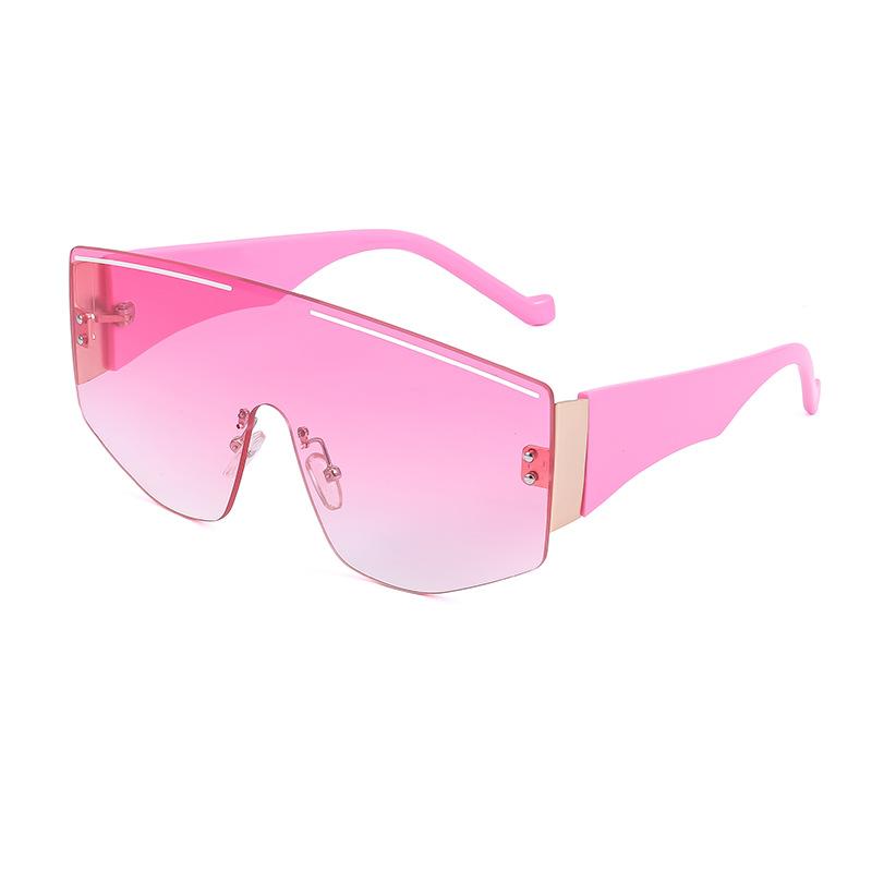 Integrated Large Frame Windproof Sunglasses Women'S Outdoor Cycling Glasses Frameless Sunglasses Women'S Tide