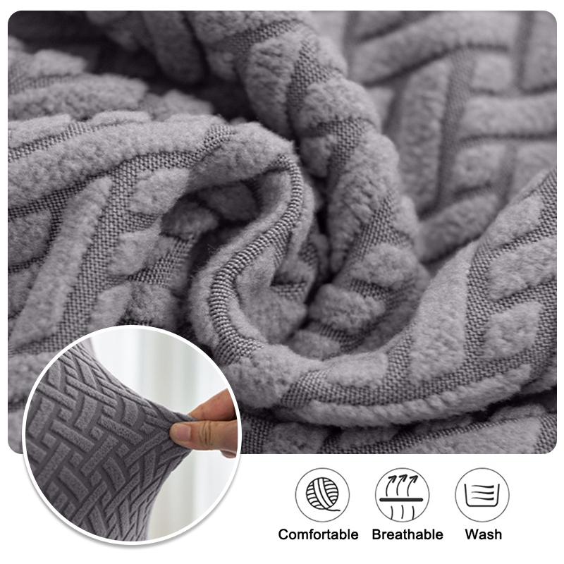 1/2/4/6Pcs Long Checkered Jacquard Chair Cover Solid Chair Seat Slipcover Elastic Chair Protector Dining Room Spandex Chaircover