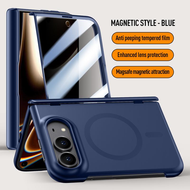 Luxury Skin Sensitive For Magnetic Magsafe Phone Case, For iPhone Ultra Fold Case High-Definition privacy Screen Protector Cover