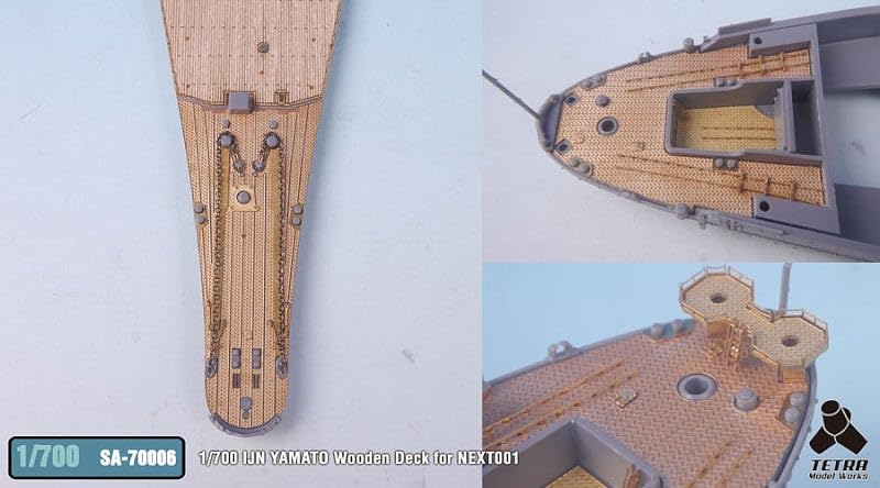 Tetra Model 1/700 SA Serie Japanisches Schlachtschiff Yamato Holzdeck mit Ätzteilen (für F-company NEXT001) Kunststoffmodellbauteile SA7006