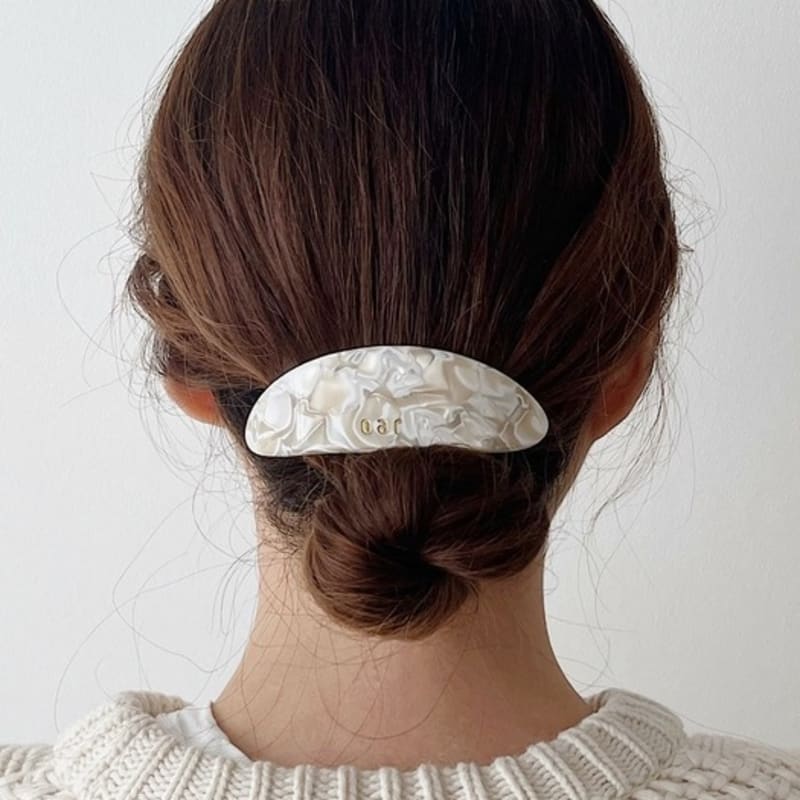 

oar Classic Big Marble Barrette [Ivory Marble] Ivory Marble