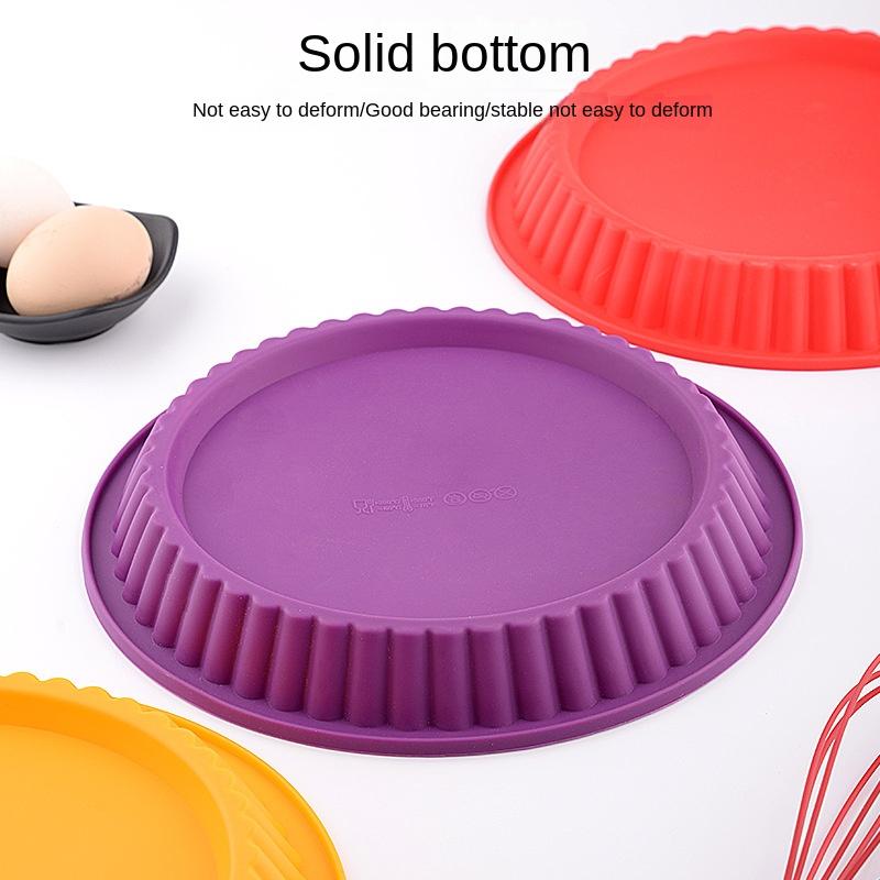 1pc 10inch High-Temperature Silicone Cake Mold for Easy Baking - Round Shape- Perfect for Cakes and Pizzas