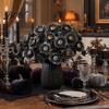 Halloween Home Decor Eyeball Flower Stem, Artificial Rose Floral Pick with Eyeball, Decorative Props Gothic Black Branches for Vase, Indoor
