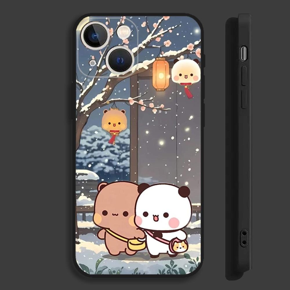 BuBu DuDu Милый Мультяшный Чехол Для Телефона Для iPhone 16,15,14,13,12,11,Pro,Max,Plus,Mini,X,XS,XR,8,7,6,S,SE Мягкий Черный Чехол iPhoneXR