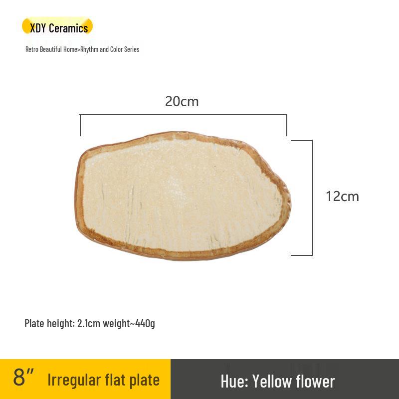 Japanese Minimalist Ceramic Plate for Sushi and Dumplings - Exquisite Underglaze Design