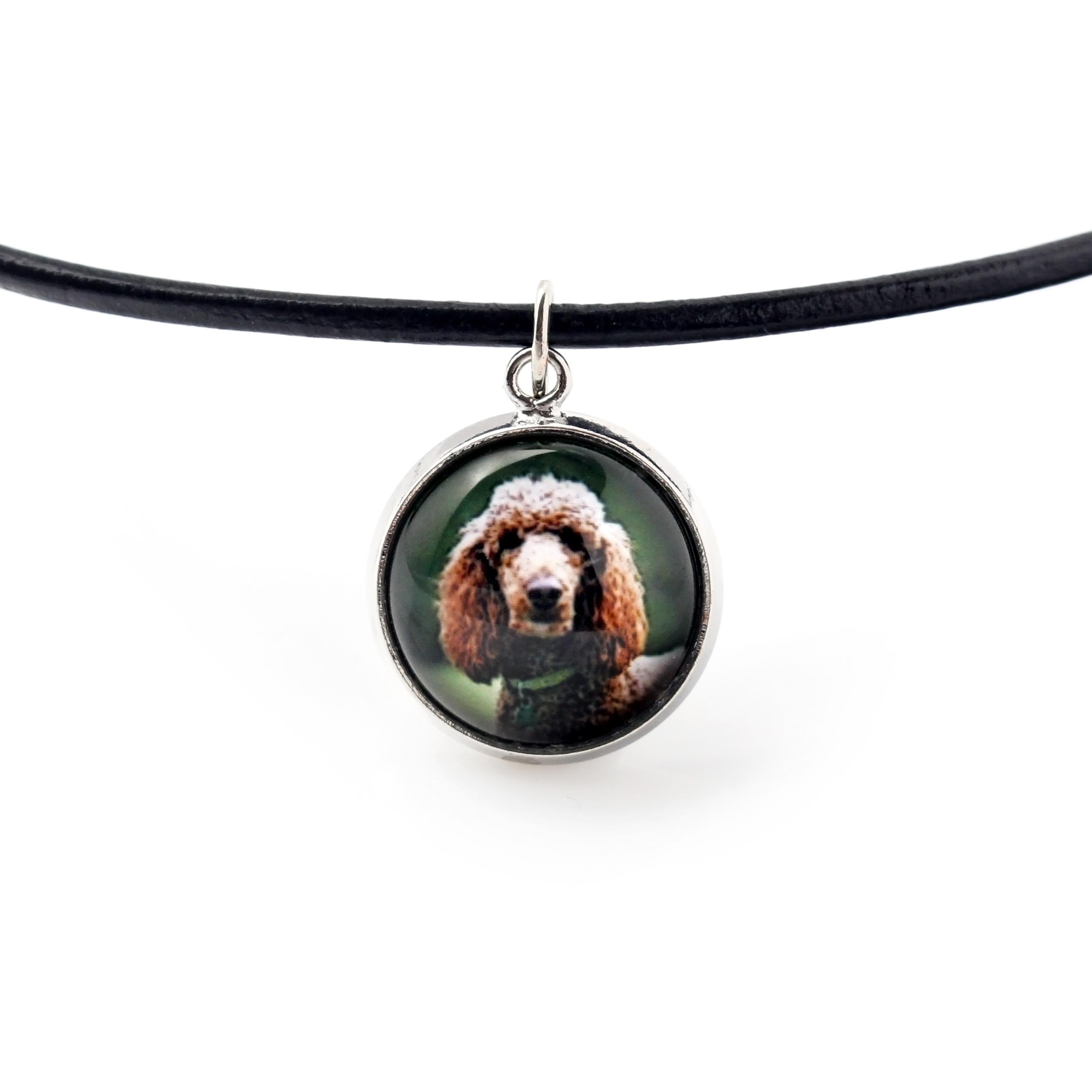 

Poodle - necklace pendant with your photo, handmade, handcrafted jewelry by Art-Dog brand срібний