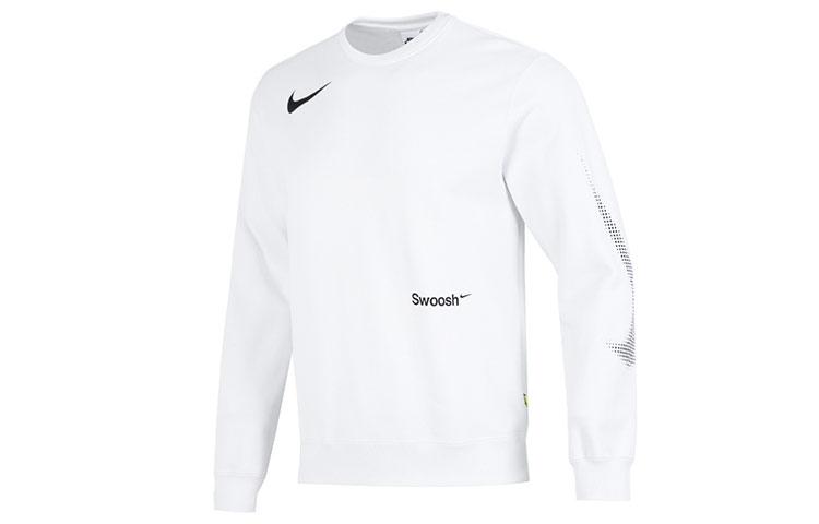 Nike Sweatshirts Men s White Crew Neck Moderate Regular FB1960-121 M