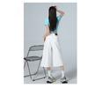 American High Street Seven-Foot Women'S Jeans Spring Autumn Loose Wide Leg Drapey Straight Cut Trousers Fashion Design