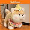 Cute Birthday Hat And Cartoon Pattern Knitted Scarf Shiba Inu Cartoon Plush Toyfor Children