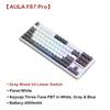 Aula F87 PRO Wired Wireless Bluetooth Tri Mode Hot Swappable Gaming Keyboard With RGB Backlight And Volume Knob