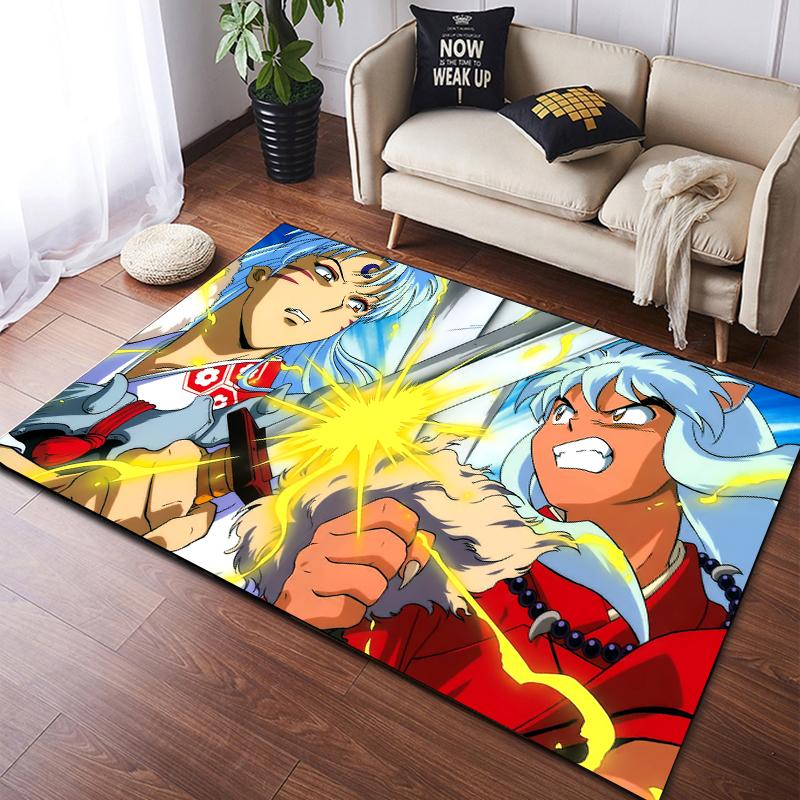 Anime Inuyasha Carpet Kitchen MatEntrance Doormat Bedroom Floor Decoration Living Room Carpet Bathroom Anti-slip Rugs