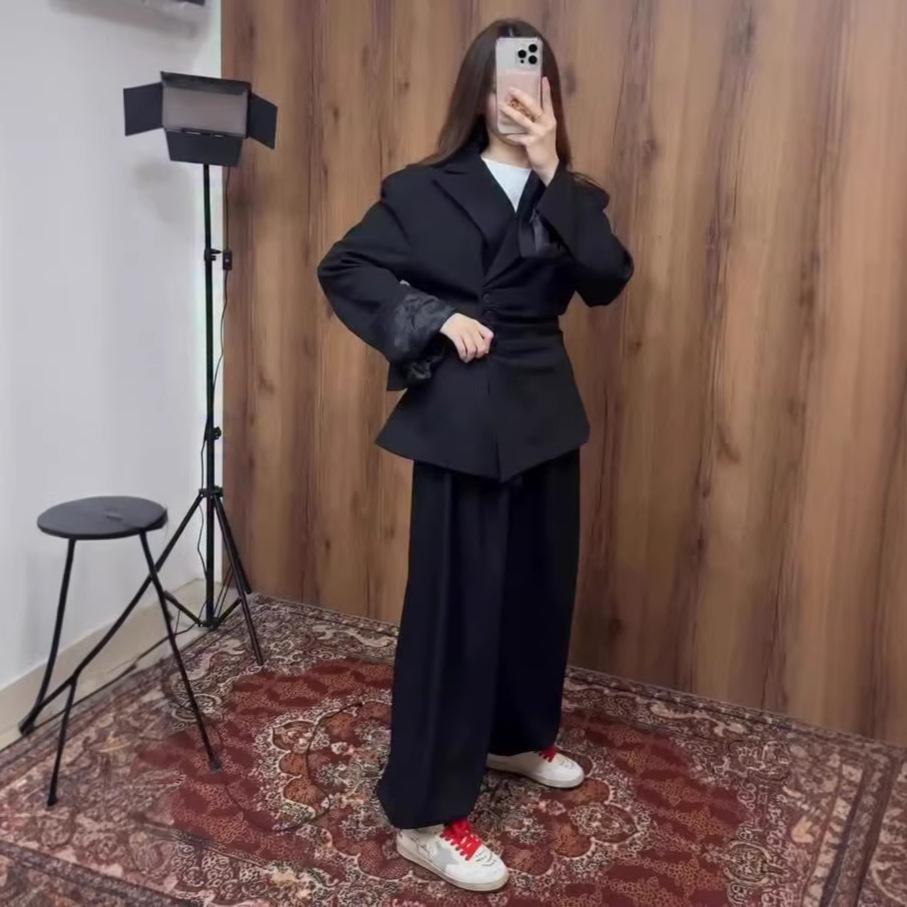 Cross-border European and American women's clothing Amazon temperament button long-sleeved trend commuter workplace waist leggings