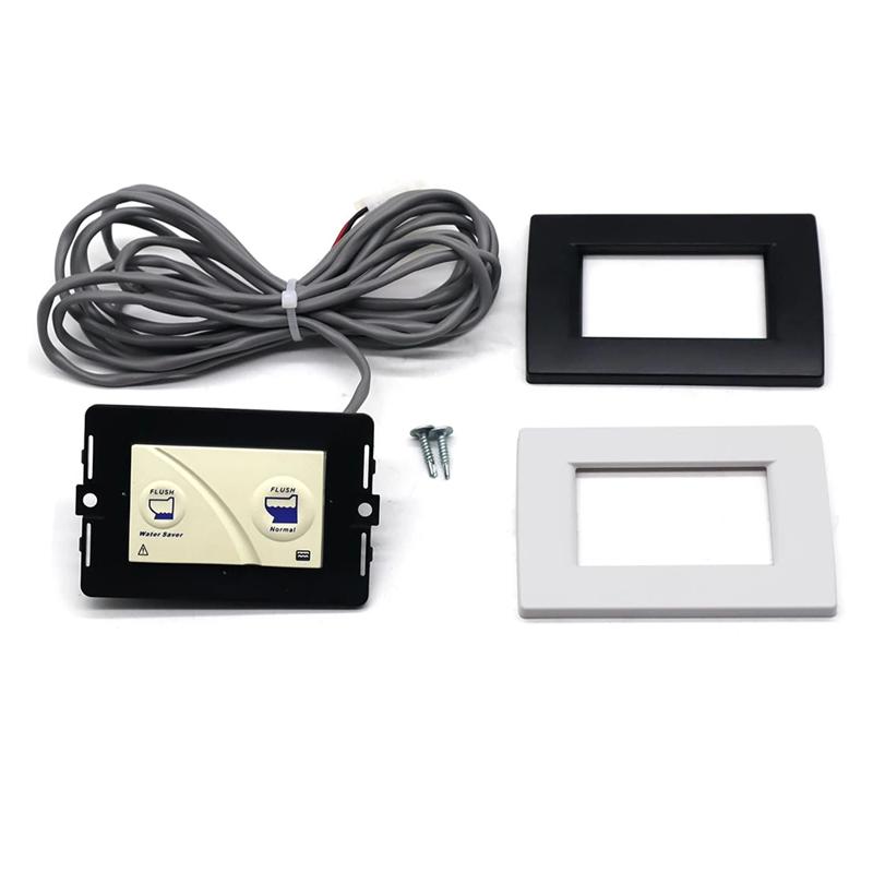 A16P-RV For Tecma RV Toilet Silence Plus 36387 Bathroom Switch Panel Frame Two-Button Control Panel With Wiring Harness