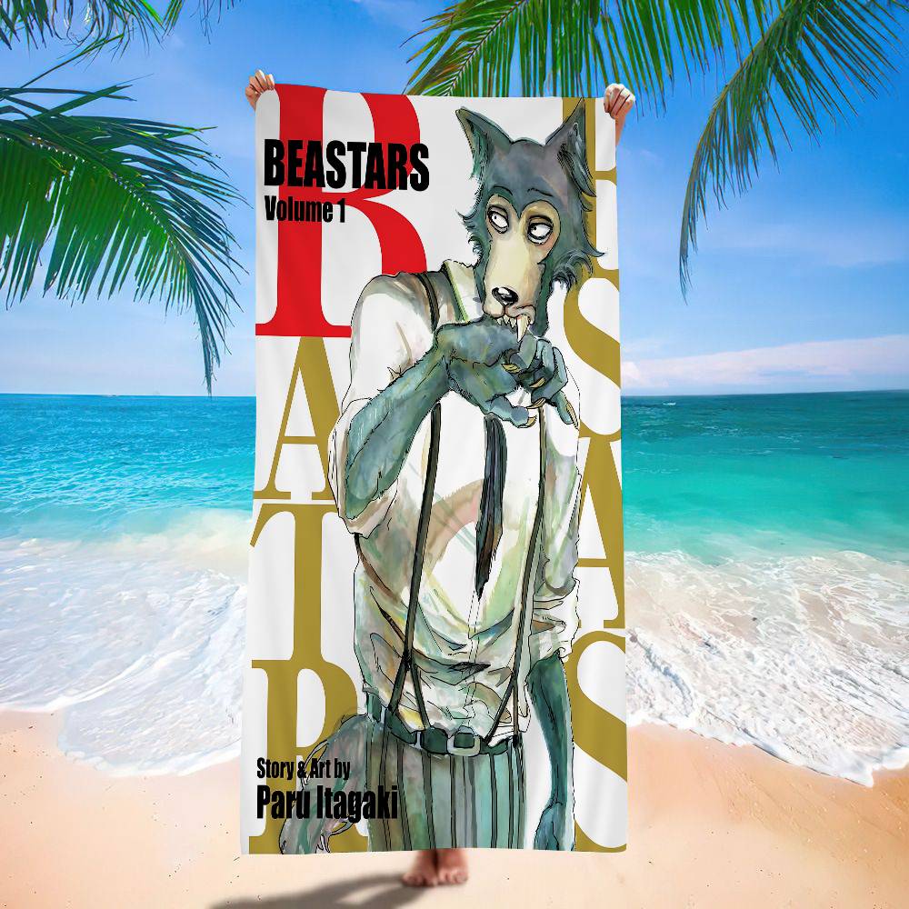 Drama Anime B-BEASTARSs Microfiber Blanket Quick Drying Beach Towels Oversized Printing Super Absorbent Pool Towel Blanket