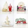 1 PCS/DIY Christmas Wooden Toys Christmas Funny Party Desktop Decoration Christmas Wooden Decoration