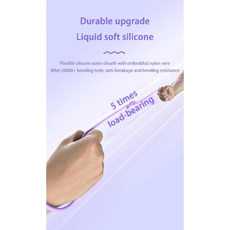 New Fast Charging Cable 4 in 1 Silicone Cable With 8 Pin/Type C/USB a Port High-speed Charger Wire For Samsung iPhone Huawei