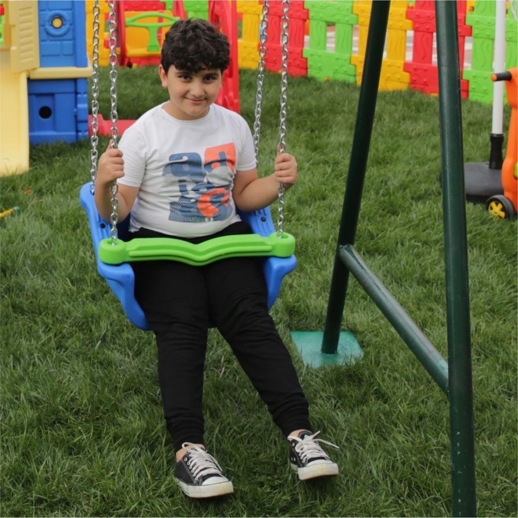 King bucket swing with chain - red