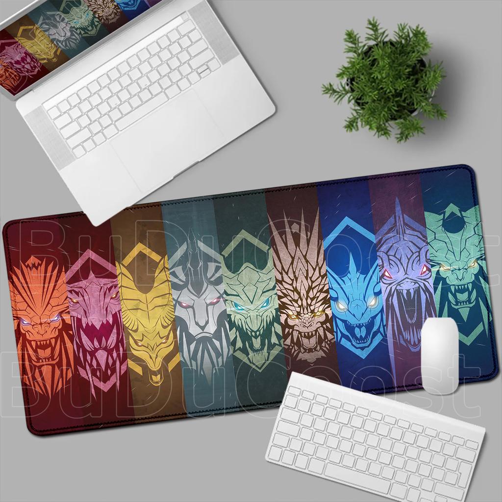 HD Printing MousePad Game Monster Hunter Wilds Mouse Pad Natural Rubber Keyboard Mat Office Desk Mat Computer Gaming Accessories