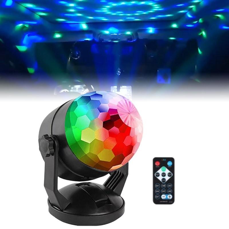 Mounted Led Vehicle Seven Color Spherical Rotate Projection Lamp Room Decoration