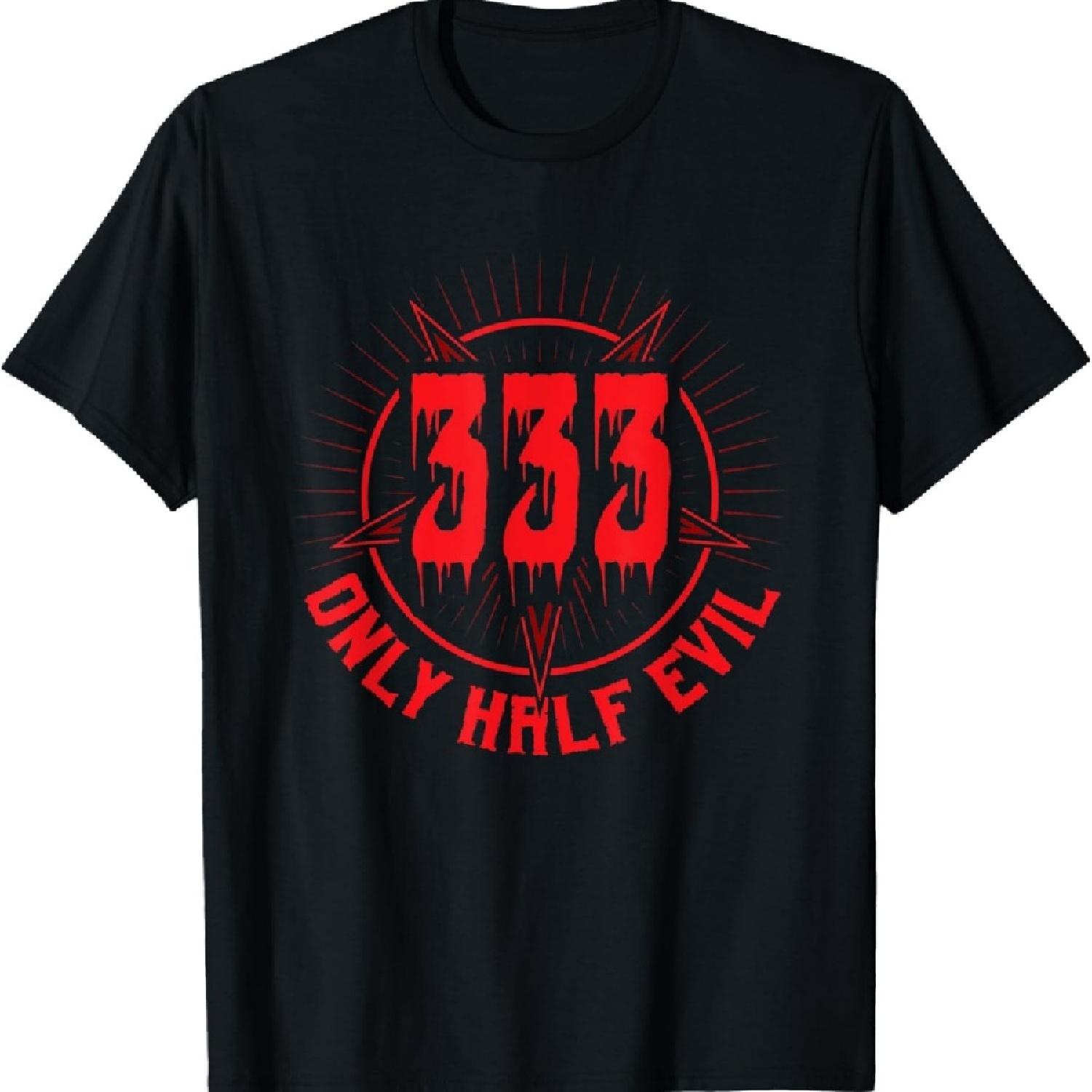 

333 I m Only Half Evil T-Shirt XXXXXL чорний