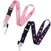 Portacredencial Cordones Cinta Rosa para Llaves Correa de Cuello para Tarjeta Insignia Llavero de Gimnasio Accesorios de Enfermera