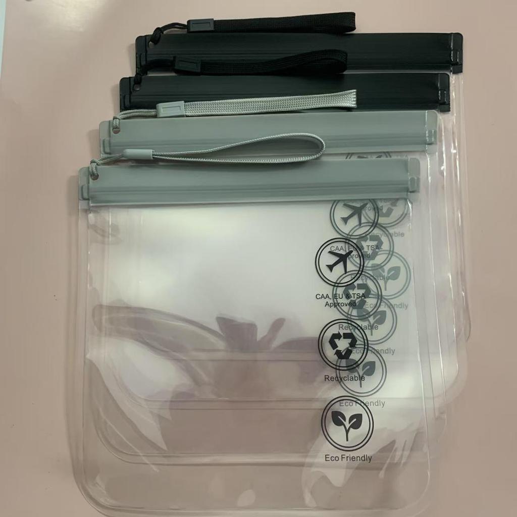 Portable Waterproof EVA Travel Makeup Bag with Transparent Design and Lanyard for Easy Storage