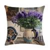 45X45Cm Decorative Throw Pillows Case Purple Lavender Flower Pillowcase Decorations Home Navidad Decor Flower Floral Decor