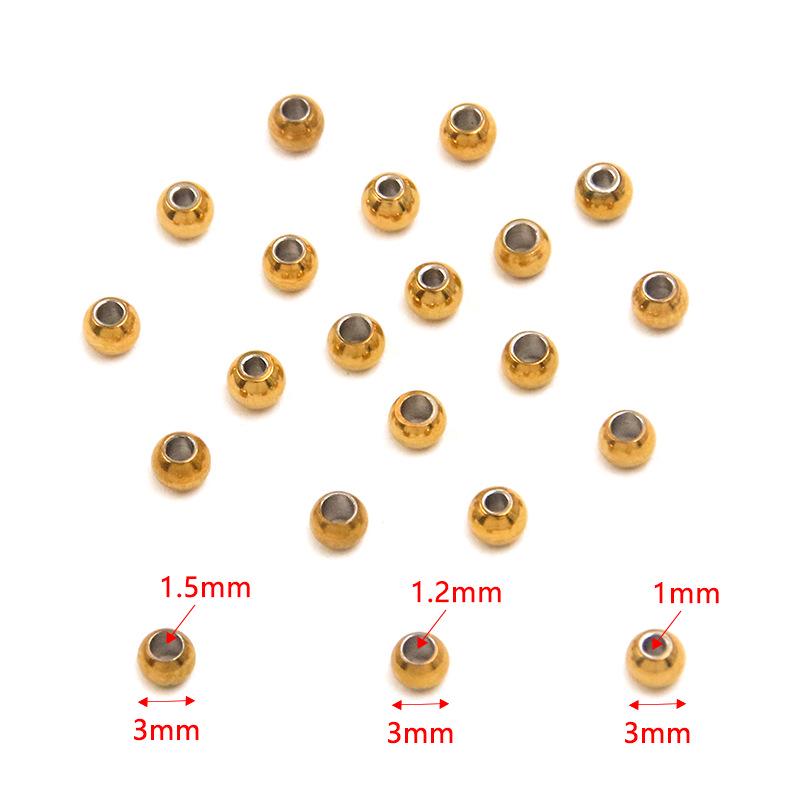 Stainless Steel Round Spacer Beads for DIY Jewelry Making