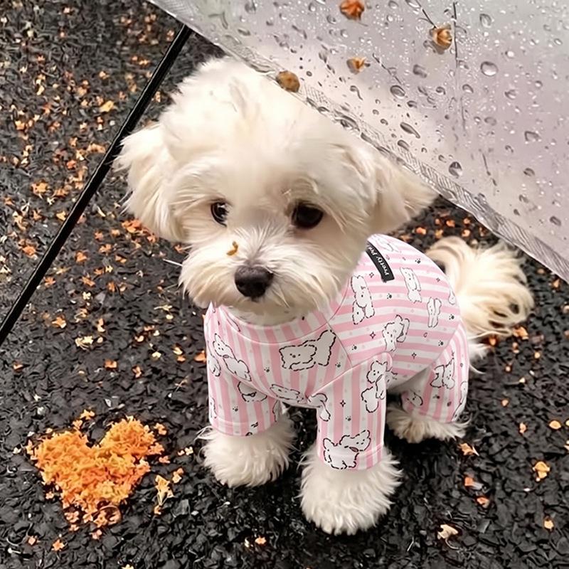 Dog German velvet warm four-legged clothes autumn and winter than bear teddy small dog cat pet bottoming shirt loungewear