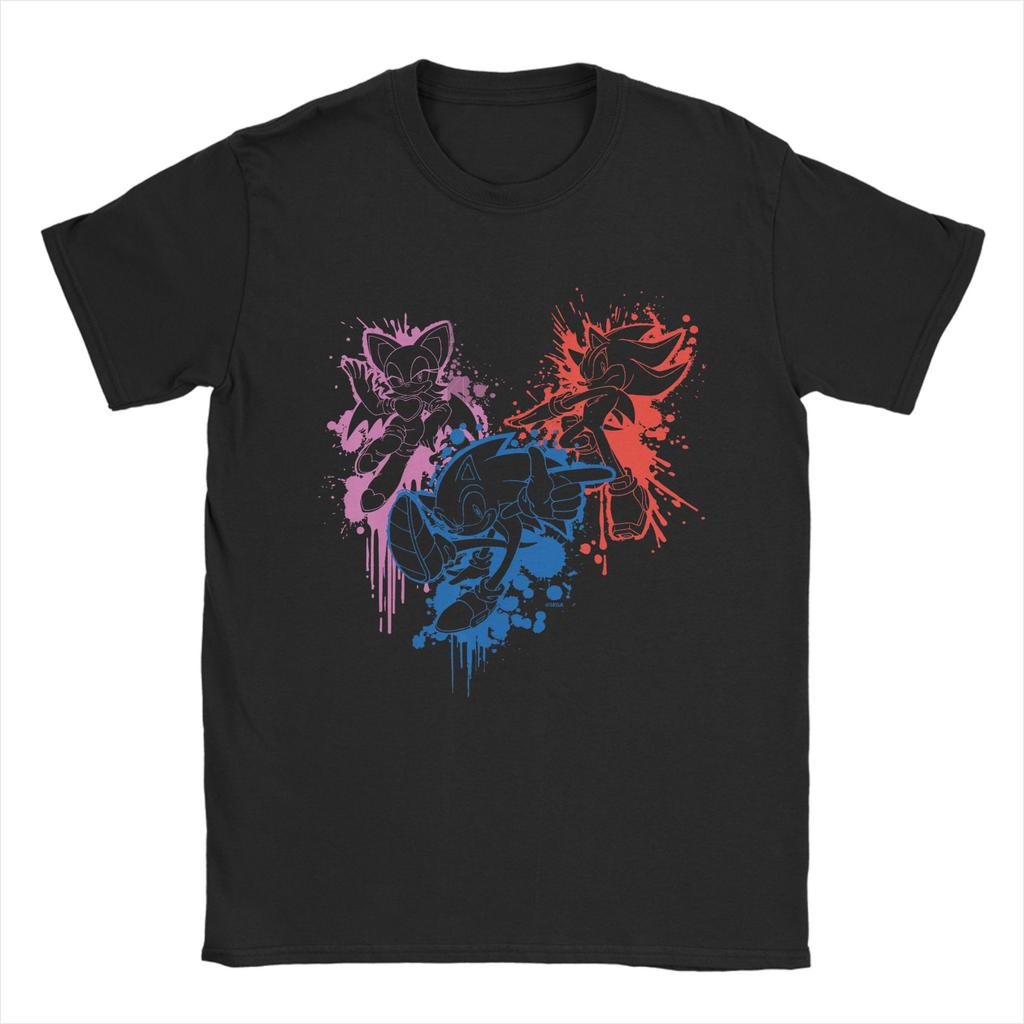 Chao Tales Halloween Hedgehogs Cartoon Unisex T Shirt Creative Tees Short Sleeve Round Collar TShirts Cotton Birthday Gift Clothes