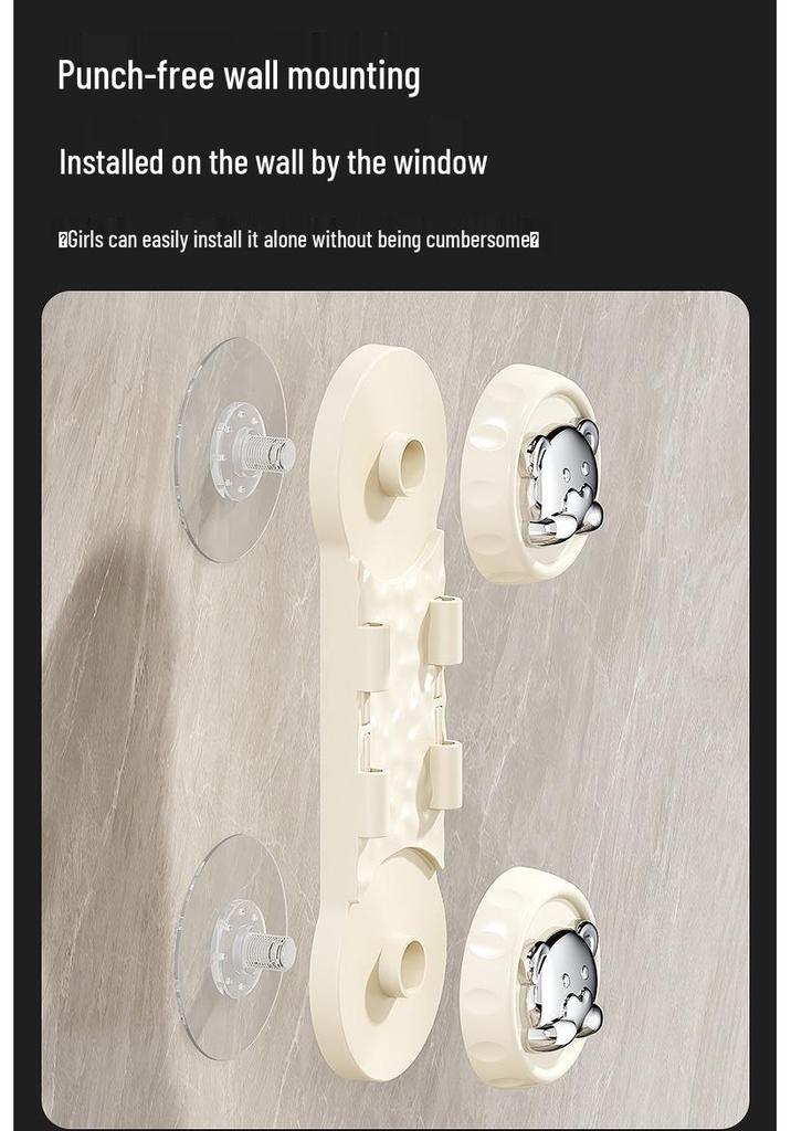 Rotating Multi-Clip Clothes Hanger for Socks & Underwear - No-Punching Design