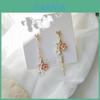 Romantic Flower Pendant Drop Earrings Alloy And Pearl For Girls