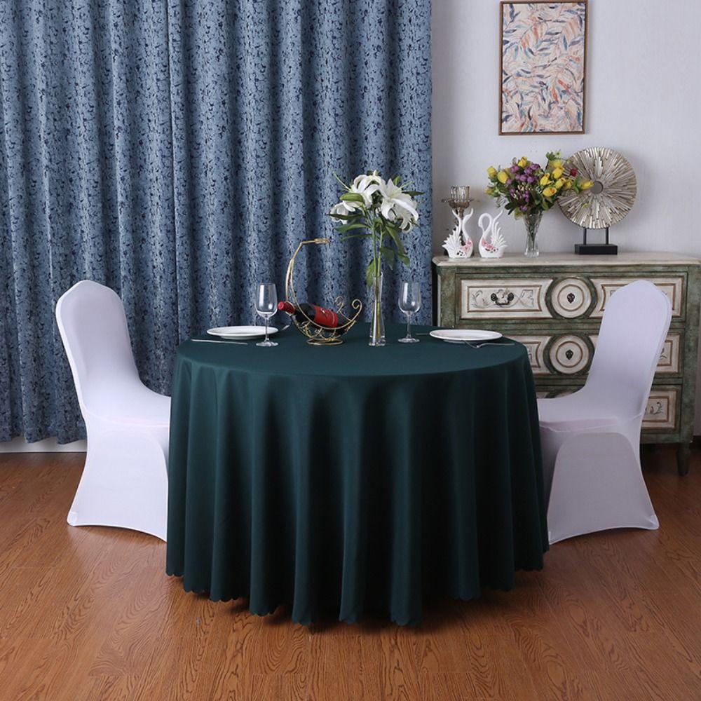 

Solid Color Round Tablecloth Polyester Table Cover Table Cloth Christmas Decorative