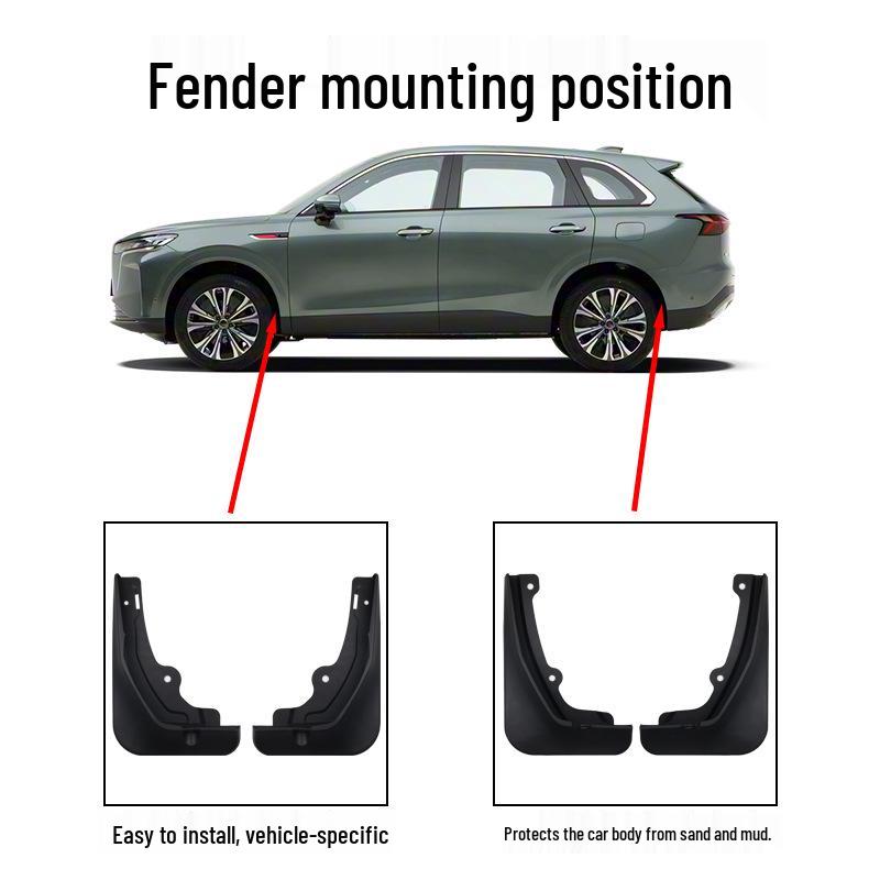 Hongqi HS6 PHEV Mudguards - Fits 26 Models Car Tire Mud Flaps