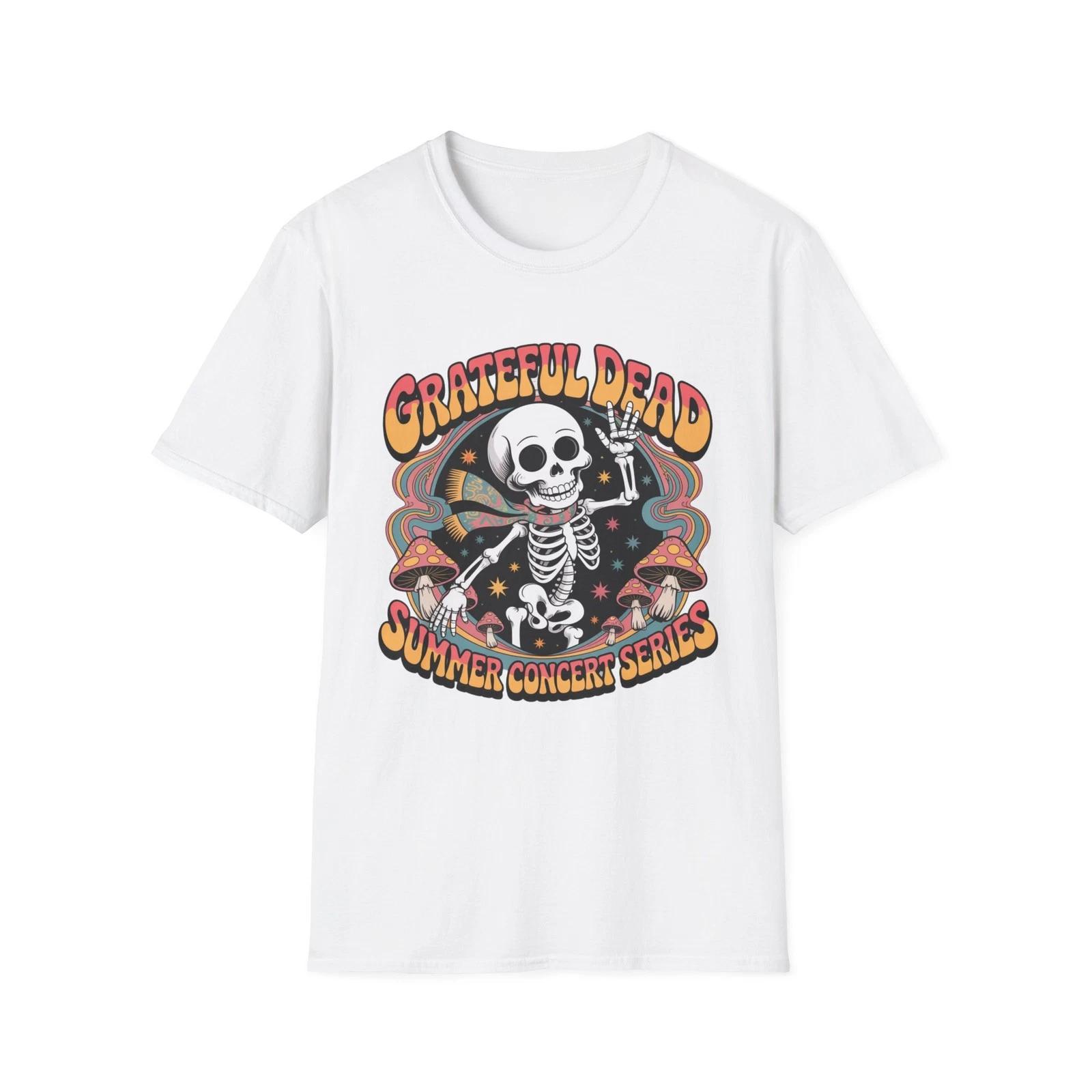 Grateful Dead Summer Concert Series Style T-Shirt, Music Festival Tee, 2XL