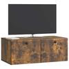 Wall Mounted TV Cabinet 78.5 x 41 x 30 cm Smoked Oak