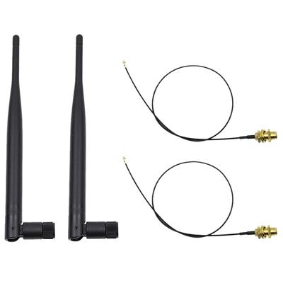 1PC Naujausia antena 1X 12Cm U.Fl Ipex Cable N8S5 Universalumas 6Dbi 2.4Ghz 5Ghz Dviejų juostų Wifi Rp-Sma