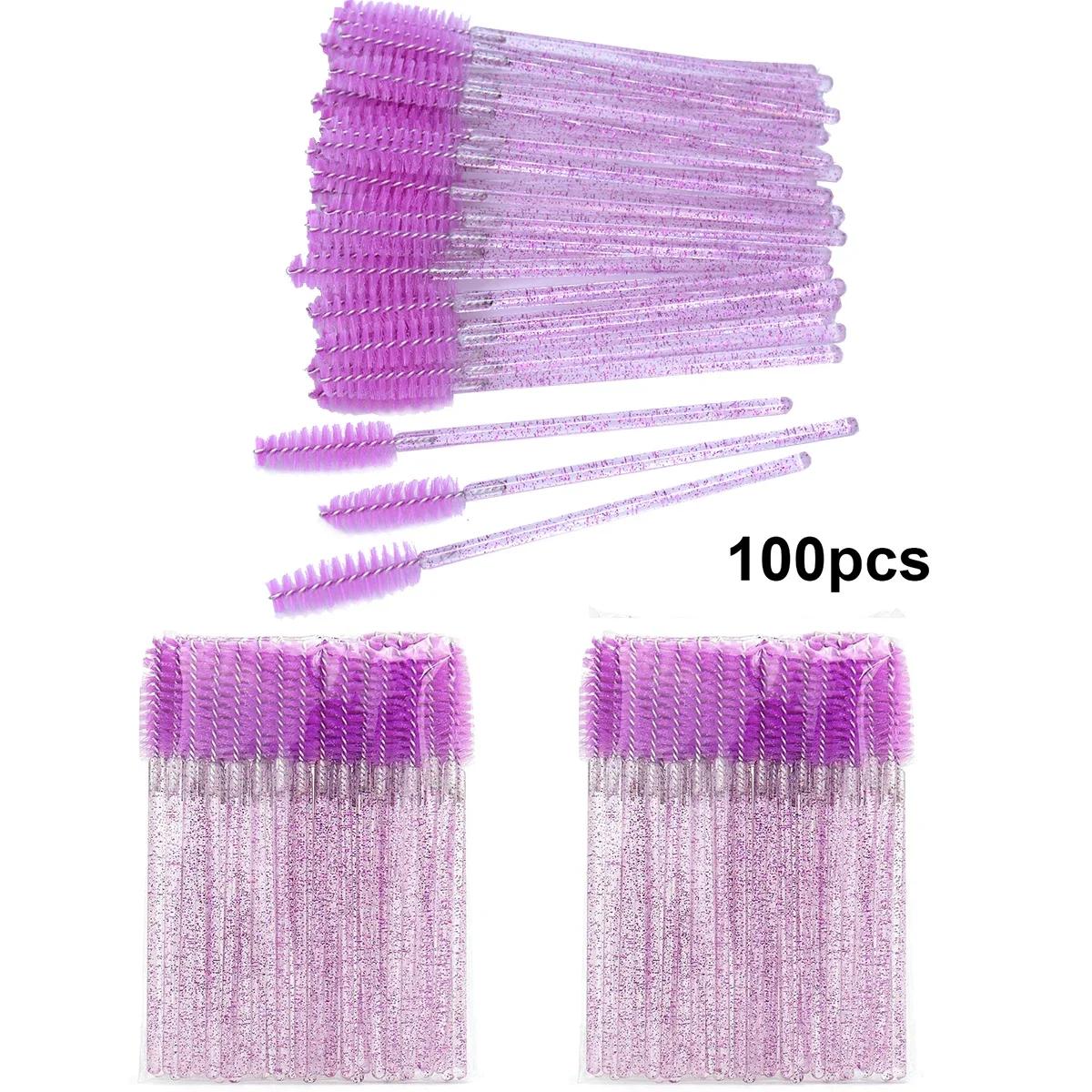 

100 шт. Одноразові пензлики для вій Котушки Micro Lash Mascara Wands Гребінці оптом для нарощування вій Макіяж Косметичні інструменти