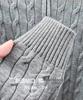 Men's Light Luxury Cable Knit Half-Zip Sweater with Stand Collar - Business Casual Autumn/Winter Outerwear