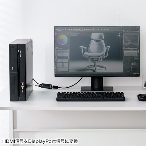Sanwa Supply HDMI to DisplayPort Adapter (4K/60Hz) AD-HD31DP