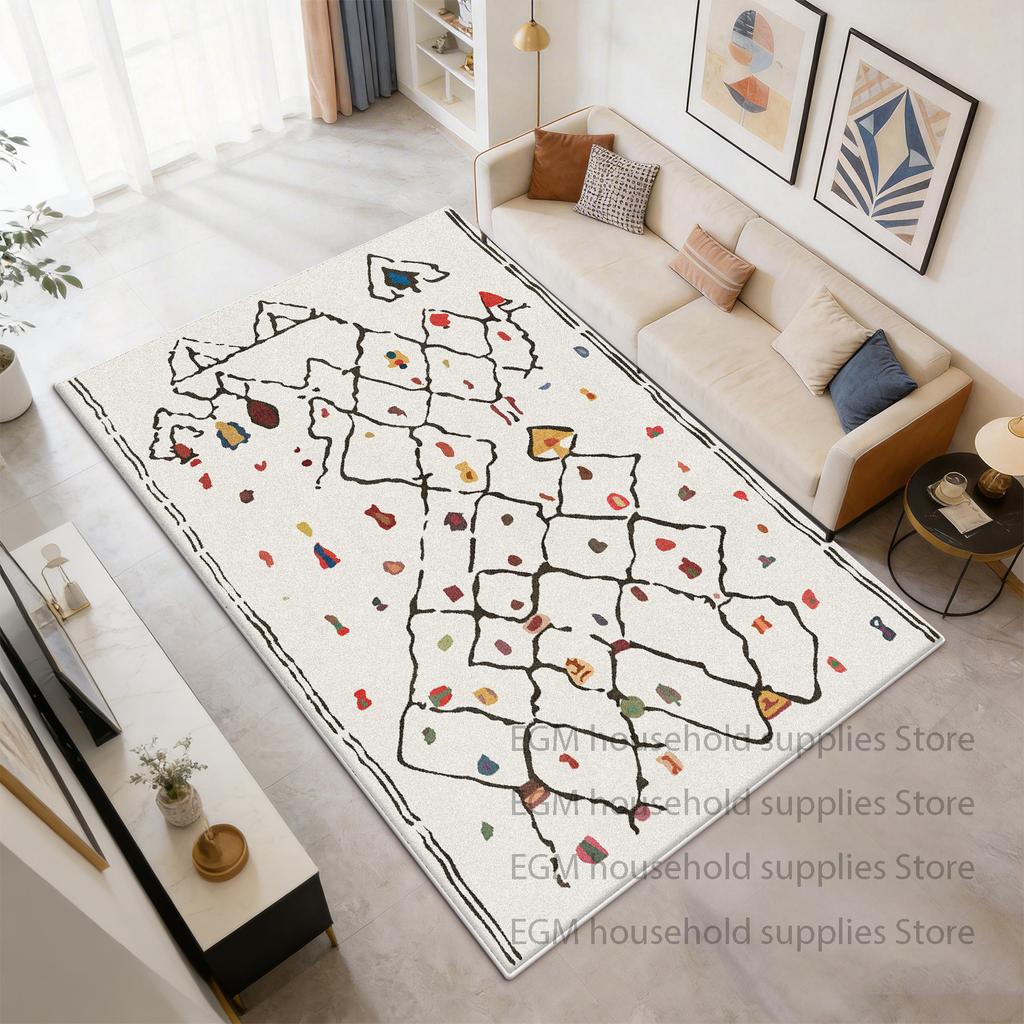 Ethnic style Rug Assorted Colorful Geometric Tribal Pattern Home Decor Carpet Non-Slip washable study Floor Mat customizable